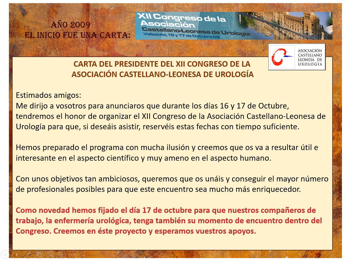 El inicio fue una Carta 2009